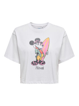 ONLY ONLY Tričko Mickey Minnie 15348126 Biela Regular Fit
