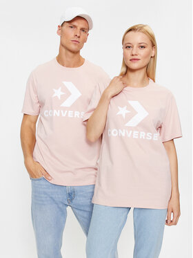 Converse Converse T-Shirt Standard Fit Center Front Large Logo Star Chev Ss Tee 10025458-A09 Rosa Regular Fit