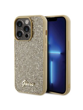 Guess Guess Etui na telefon iPhone 15 Pro Złoty