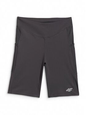 4F 4F Legginsy RUNNING Szary ciemny Slim Fit