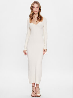 Edited Edited Pantaloni in maglia Sunna EDT6713001000002 Écru Slim Fit