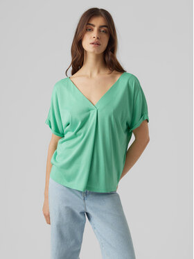 Vero Moda Vero Moda Bluzka Flia 10288373 Zielony Wide Fit