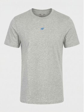 4F 4F T-Shirt TTSHM3947-027M Szary jasny Regular Fit