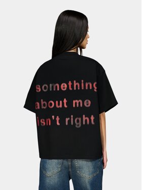MADE BY SOCIETY MADE BY SOCIETY T-Shirt Tricou ECHO-CHAMBER - T27279 Czarny Basic Fit