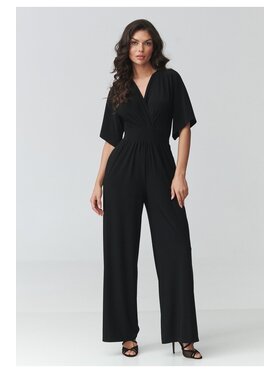 Makadamia Makadamia Kombinezon M939 Czarny Loose Fit