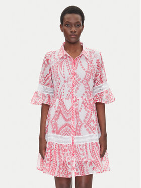 Iconique Iconique Φόρεμα πουκάμισο IC25-039 Ροζ Relaxed Fit