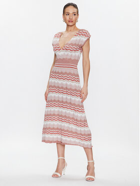 Morgan Morgan Rochie tricotată 231-RMFENY Roz Regular Fit