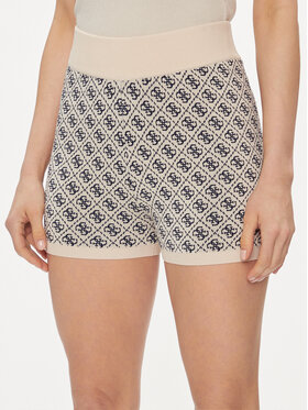 Guess Guess Szorty materiałowe W4GZ32 Z37K0 Beżowy Slim Fit
