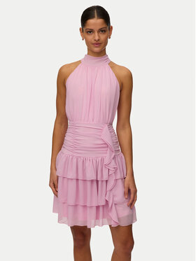 Vero Moda Vero Moda Koktejlové šaty Serena 10348178 Růžová Regular Fit