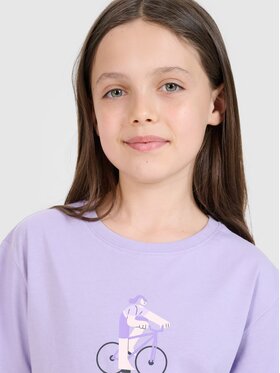 4F 4F T-Shirt 4FJRSS25TTSHF2645-52S Różowy Regular Fit