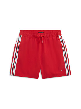 Tommy Hilfiger Tommy Hilfiger Plavecké šortky Global Stripe UB0UB00590 Svetlo červená Regular Fit