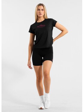 PITBULL PITBULL T-Shirt Koszulka sportowa damska AVENIDA S Czarny Regular Fit