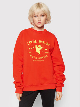 Local Heroes Local Heroes Bluza Super Luck AW21S0050 Czerwony Regular Fit