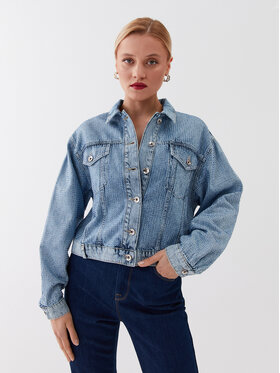 Patrizia Pepe Patrizia Pepe Džinsinė striukė 2O0066/D043-C960 Mėlyna Regular Fit