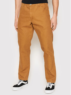 Dickies Dickies Pantaloni di tessuto Dc Carpenter DK0A4XIFC41 Marrone Regular Fit