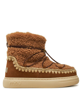 Mou Mou Μπότες Χιονιού Eskimo Sneaker Bold Scoub Lace FW411012A Καφέ