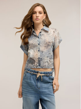 Motivi Motivi Camicia 5092Q001020N0R4 Turchese Boxy Fit
