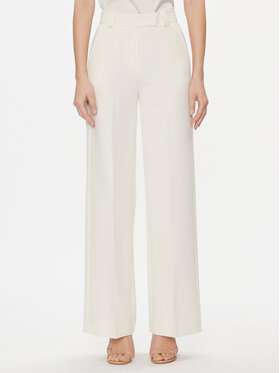 Maryley Maryley Kalhoty z materiálu 24EB515/43VA Béžová Relaxed Fit