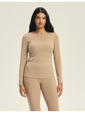 Esotiq Esotiq Bluzka 44073 Beżowy Regular Fit