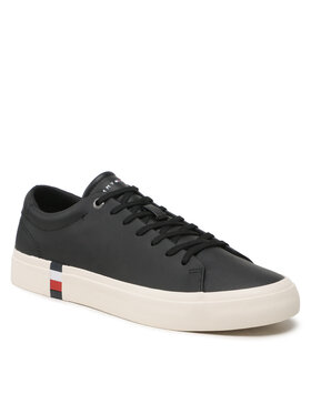 Tommy Hilfiger Tommy Hilfiger Tenisky Corporate Leather Detal Vulc FM0FM04589 Černá