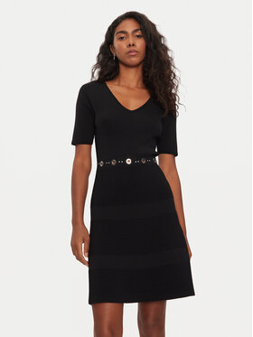 Morgan Morgan Rochie tricotată 242-RMEY Negru Slim Fit