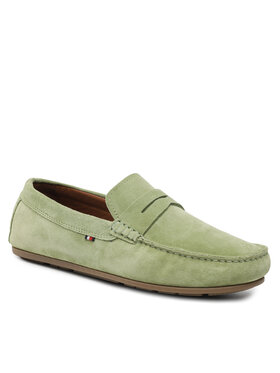 Tommy Hilfiger Tommy Hilfiger Mokasyny Causal Hilfiger Suede Driver FM0FM04271 Zielony