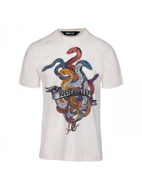 Just Cavalli Just Cavalli T-Shirt 78PM601 CJ500 Beżowy Regular Fit