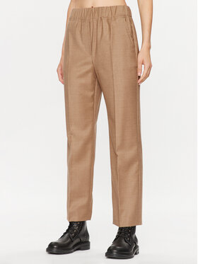 Weekend Max Mara Weekend Max Mara Hlače iz tkanine Cambra 2351360833 Bež Regular Fit