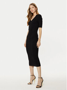 Guess Guess Džemper haljina W5RK11 Z2V62 Crna Bodycon Fit