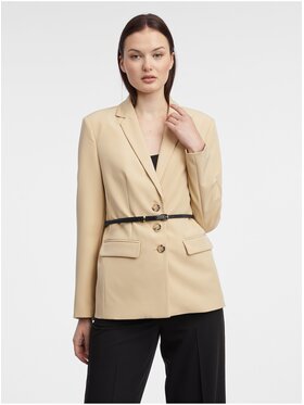Orsay Orsay Marynarka 490471082000__42 Beżowy Regular Fit