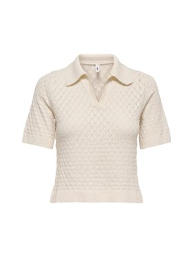 ONLY ONLY T-shirt Polo onlcosima ss structure Beige Regular Fit