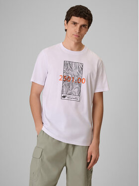 4F 4F T-Shirt TREKKING Biały Regular Fit