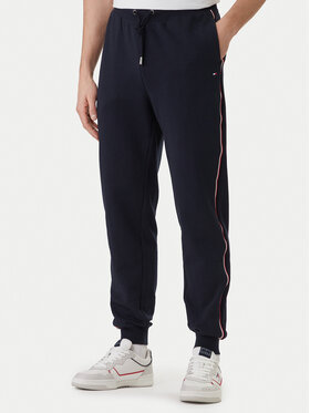 Tommy Hilfiger Tommy Hilfiger Teplákové nohavice Global Stripe MW0MW42882 Modrá Regular Fit