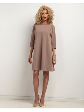 Tessita Tessita Koktejlové šaty SUKIENKA_T442 _6_XS Tmavě béžová Loose Fit