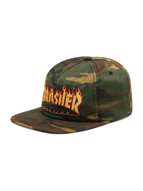 Thrasher Thrasher Șapcă Flame Snap Verde