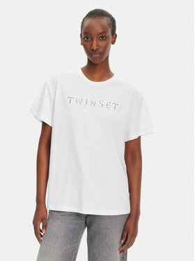 TWINSET TWINSET T-särk 251TT2041 Valge Relaxed Fit
