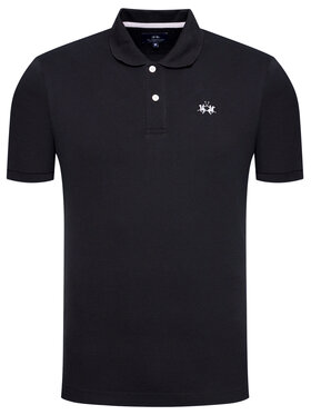 La Martina La Martina Poloshirt BPMP01 PK031 Schwarz Regular Fit