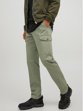 Jack&Jones Jack&Jones Hlače iz tkanine Ollie 12224001 Zelena Regular Fit