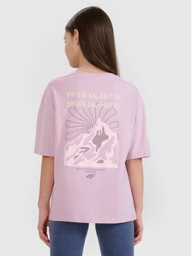 4F 4F T-Shirt 4FJWSS25TTSHF1853-52S Różowy Oversize