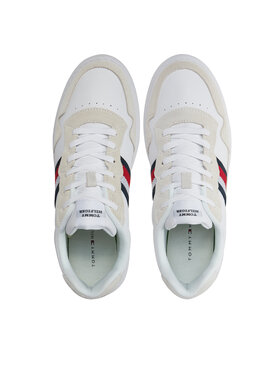 Tommy Hilfiger Superge Light Cupsole Lth Mix Stripes FM0FM04889 Bela