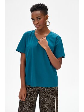 blue shadow blue shadow T-Shirt Mango Niebieski Regular Fit