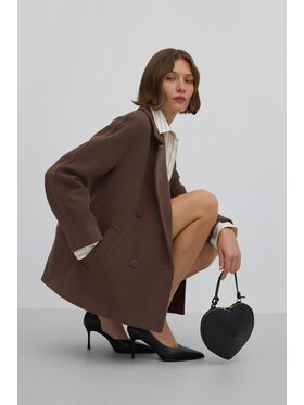 Estro Estro Cappotto di transizione ER00118640 Marrone Loose Fit