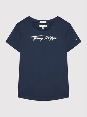 Tommy Hilfiger Tommy Hilfiger T-shirt Script Print KG0KG06301 D Tamnoplava Regular Fit