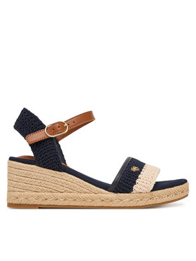 Tommy Hilfiger Tommy Hilfiger Еспадрили Mid Espad Wedge Crochet FW0FW09516 Тъмносин