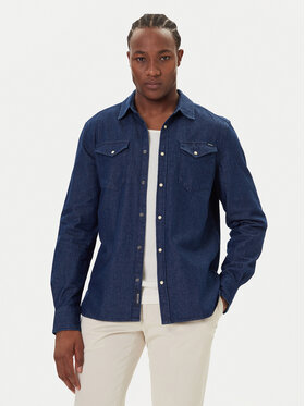 Mustang Mustang džínová košile Duver 1016950 Tmavomodrá Regular Fit