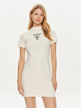 Guess Guess Rochie de zi V4YK02 KCDH1 Alb Regular Fit