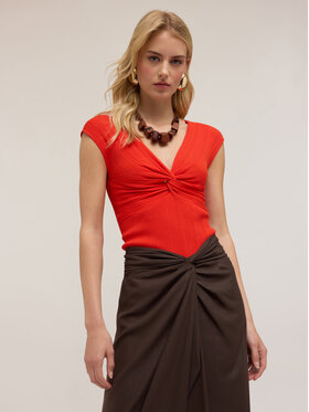 Motivi Motivi T-shirt G315W003357N017 Rosso Slim Fit