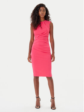 Rinascimento Rinascimento Koktel haljina CFC0125332003 Ružičasta Slim Fit