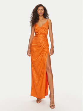 Fracomina Fracomina Φόρεμα καλοκαιρινό FQ24SD3009W705F8 Πορτοκαλί Slim Fit