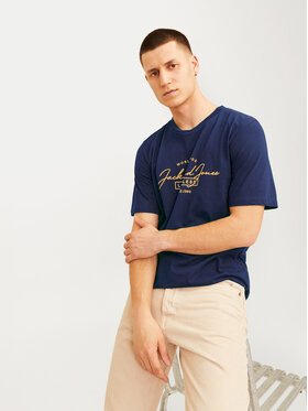 Jack&Jones T-shirt Erris 12256799 Tamnoplava Standard Fit